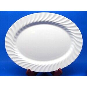 Johnson Brothers Regency White 11 5/8" Oval Platter 2 Dessert Plates 1 Saucer EC